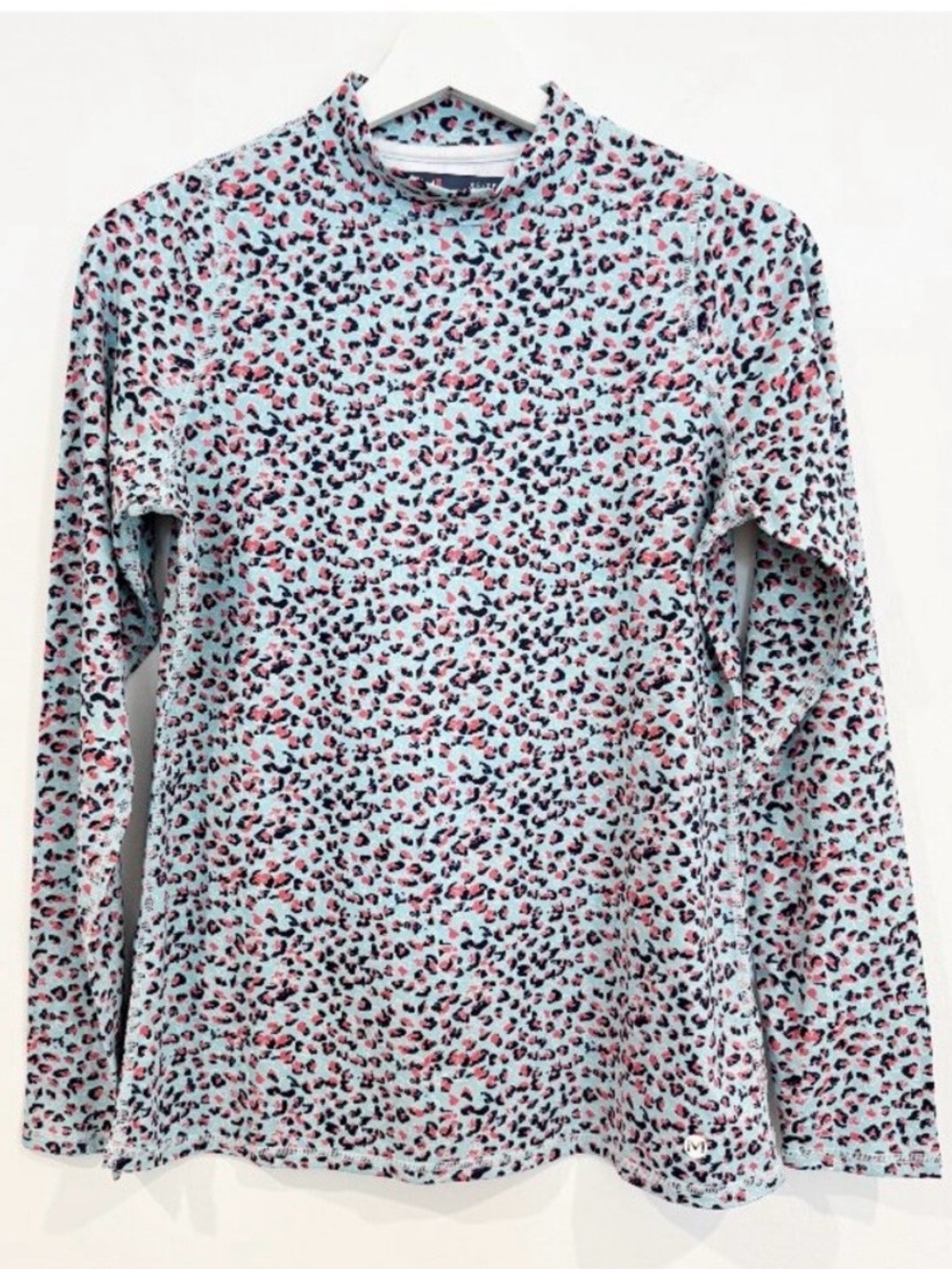 Movetes Sun Flex Top Size XS Leopard Rash Guard Golf Athletic Shirt UPF Outdoors